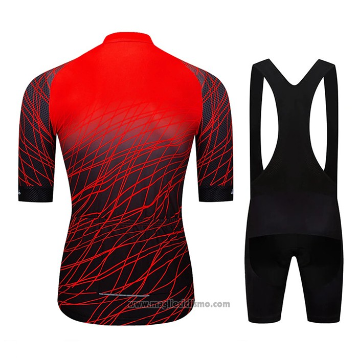 2020 Abbigliamento Ciclismo Le Col Nero Rosso Manica Corta e Salopette